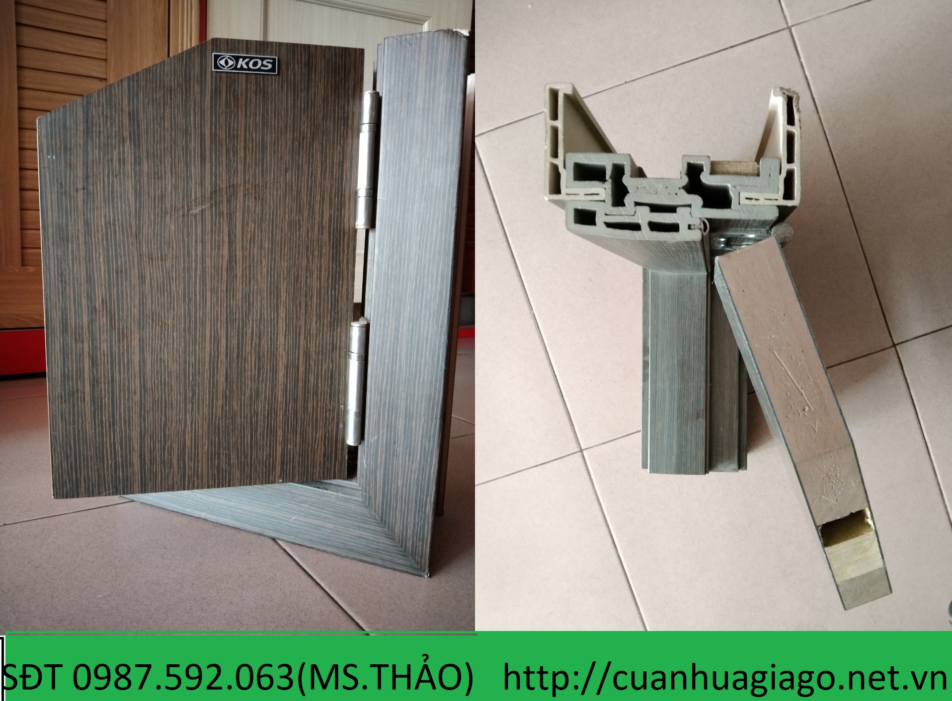 Góc mẫu cửa nhựa ABS Hàn Quốc