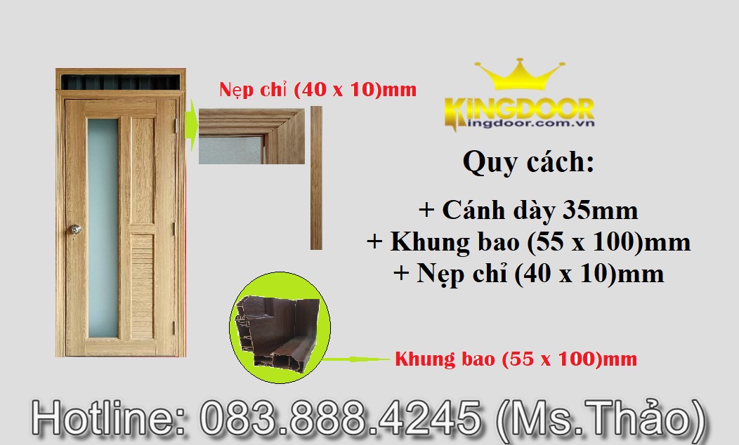 Quy cách cửa nhựa Đài Loan