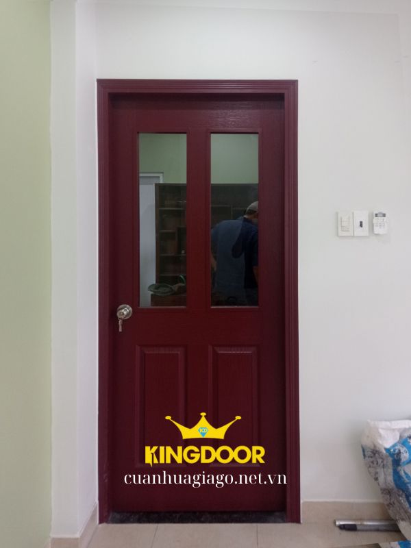 Cửa gỗ HDF sơn có ô kính