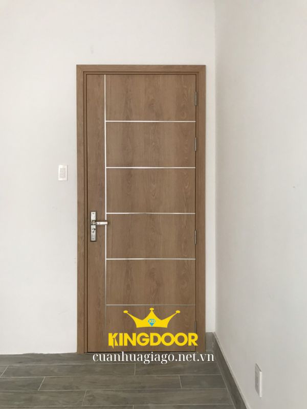 Cửa gỗ MDF Laminate chỉ nhôm