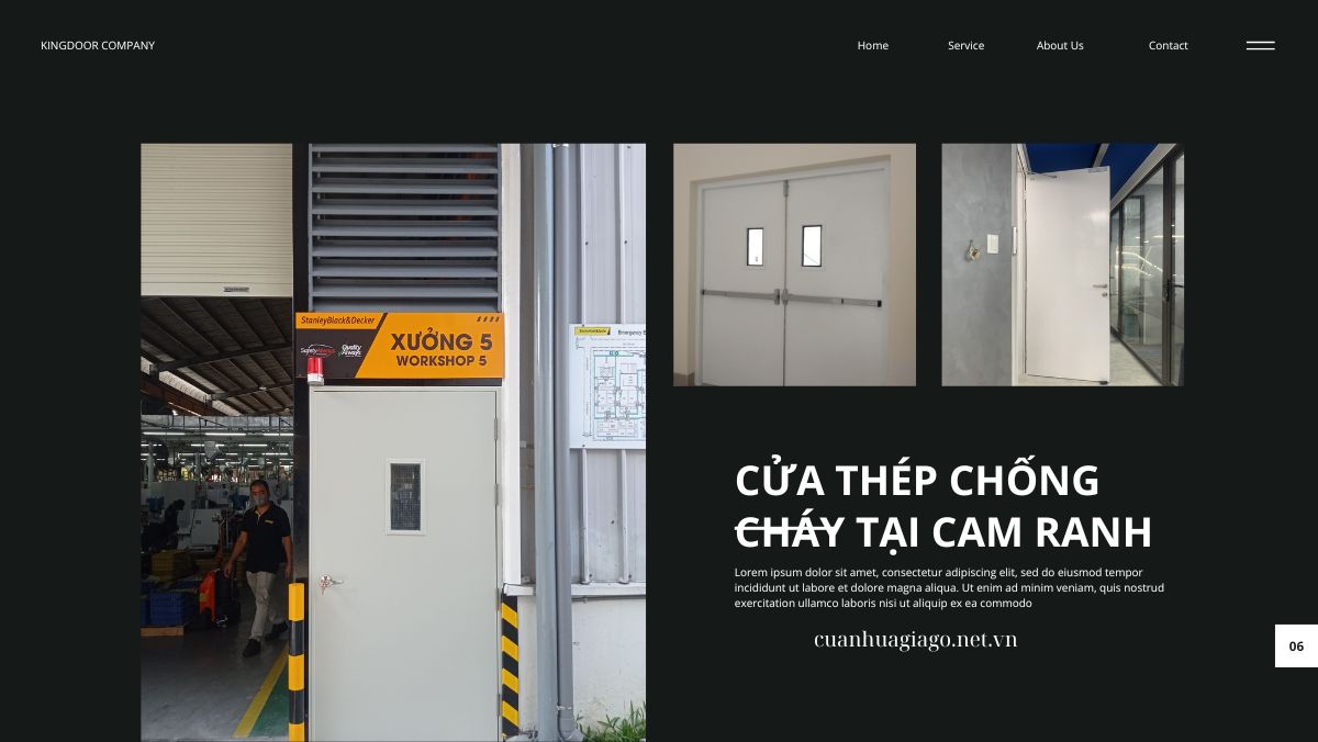 Cửa thép chống cháy tại Cam Ranh