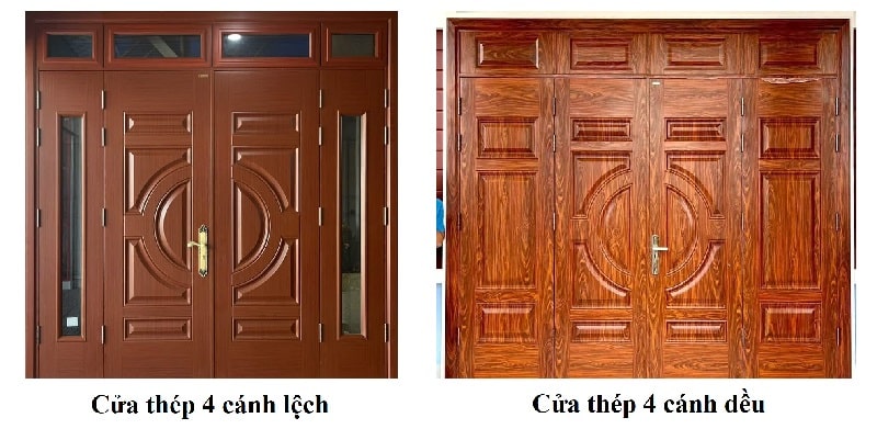 Cửa thép 4 cánh đẹp