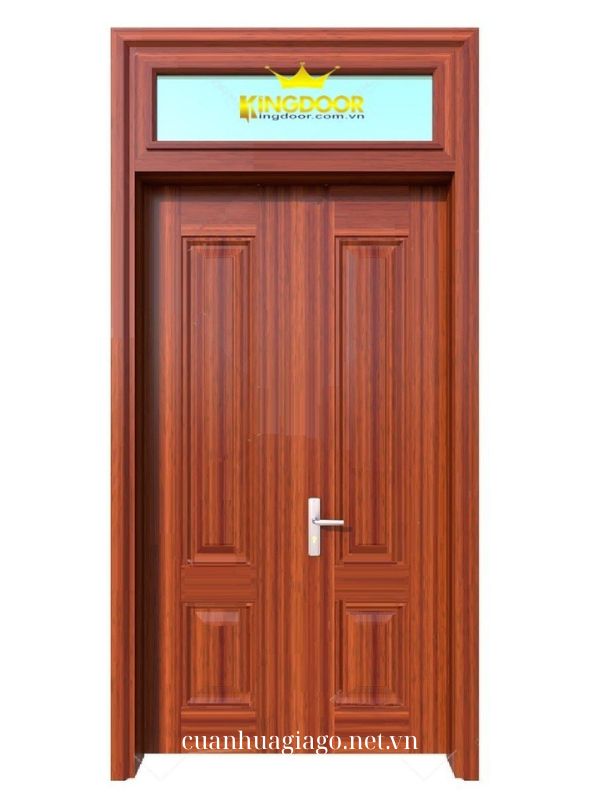 Cửa thép vân gỗ 2 cánh đều quận 10