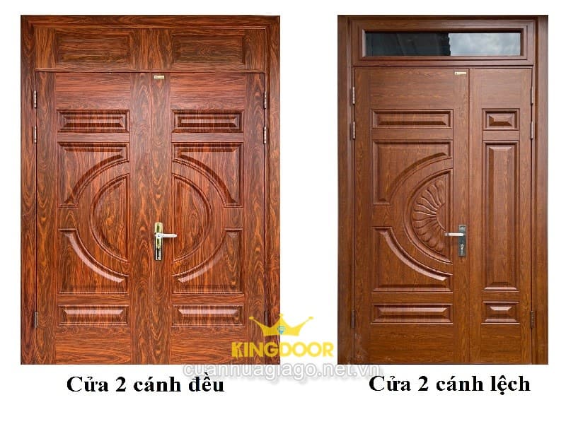 Cửa thép vân gỗ 2 cánh Ninh Thuận