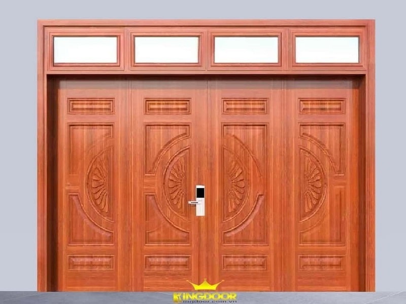 Cửa thép vân gỗ 4 cánh đều quận 10