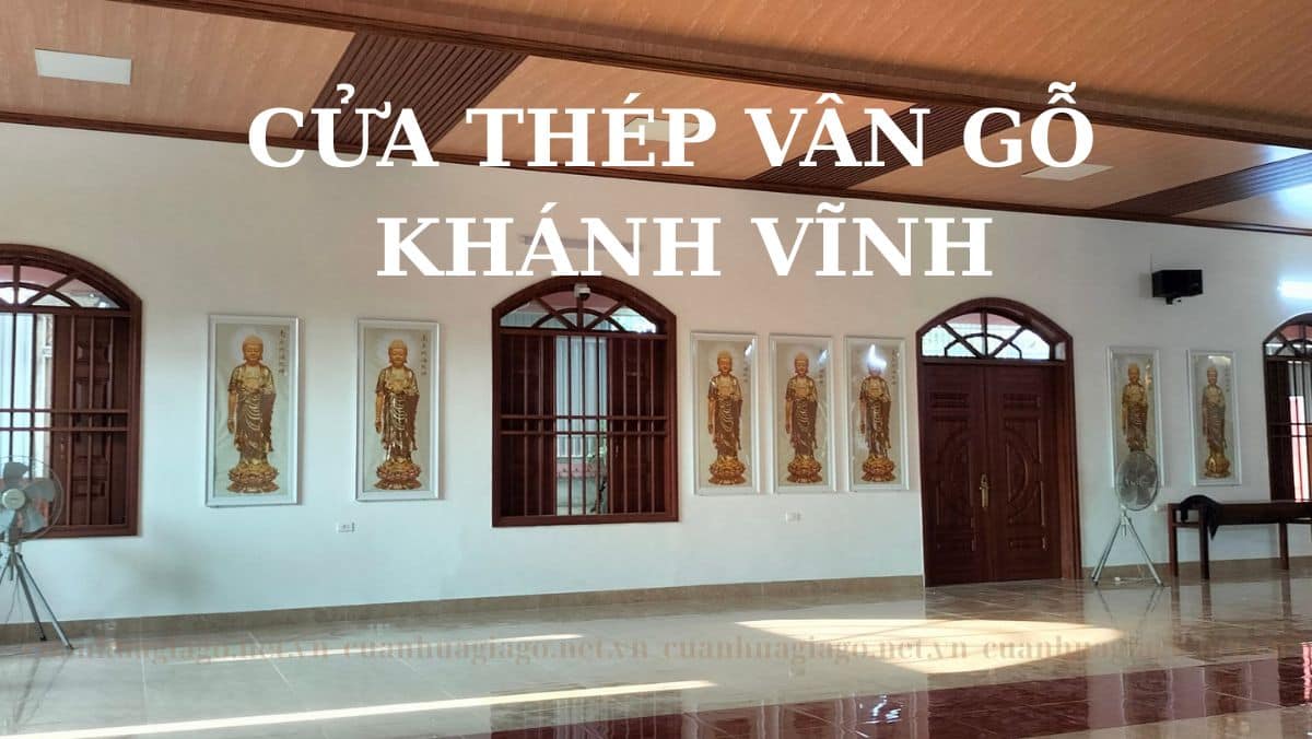 Cửa thép vân gỗ Khánh Vĩnh