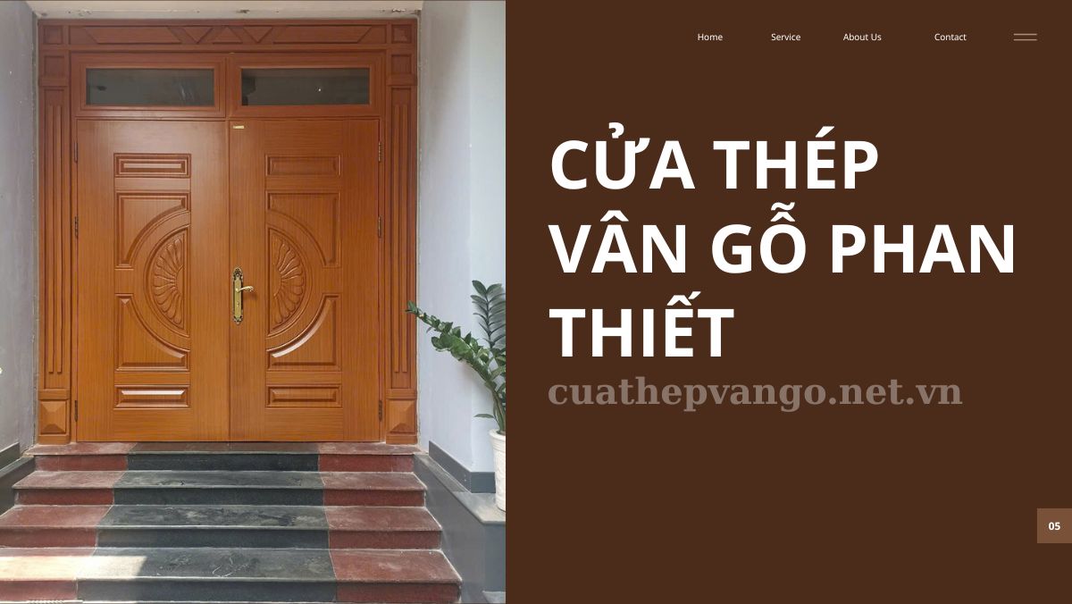 Giá cửa thép vân gỗ Phan Thiết